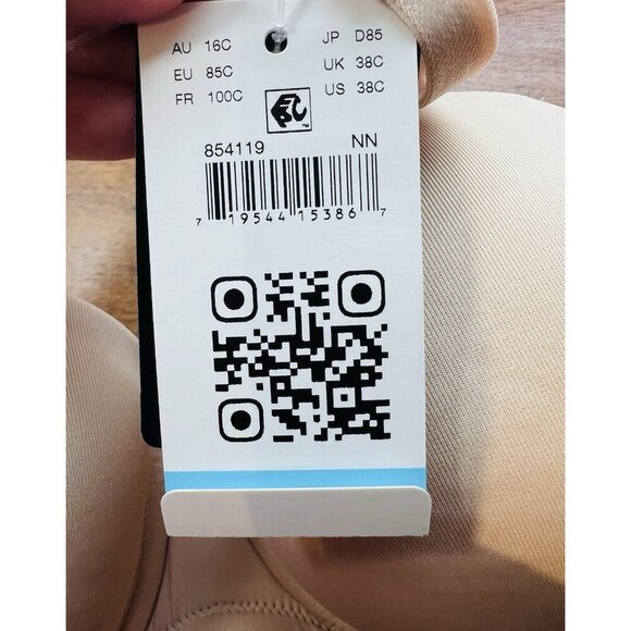 Wacoal Red Carpet Strapless Underwire Bra Sand 38C Convertible Style# 854119 - Picture 5 of 8